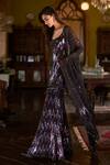 Buy_Seema Gujral_Black Georgette Sequins, Tassels Scoop Neck Multi-coloured Sharara Set _Online_at_Aza_Fashions