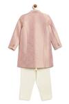 Shop Tiber Taber Pink Viscose, Brocade, Cotton Embroidery, Studs Floral Woven Sherwani Set at Aza Fashions Shop_Tiber Taber_Pink Viscose, Brocade, Cotton Embroidery, Studs Floral Woven Sherwani Set _at_Aza_Fashions