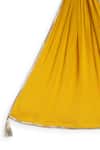 Shop_Tiber Taber_Yellow Viscose, Polyester Embroidery, Tassels, Contrast Bordered Lehenga Set 