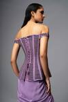 Buy Vivek Patel Lavender Dupion, Bemberg, Satin, Silk, Crepe Beads, Off Corset With Skirt Online at Aza Fashions Buy_Vivek Patel_Lavender Dupion, Bemberg, Satin, Silk, Crepe Beads, Off Corset With Skirt _Online_at_Aza_Fashions
