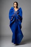 Buy Vivek Patel Blue Organza, Tulle, Organza, Crepe, Sequins, Orane Sculptured Dress at Aza Fashions Buy_Vivek Patel_Blue Organza, Tulle, Organza, Crepe, Sequins, Orane Sculptured Dress _at_Aza_Fashions