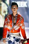 Buy_MR. Ajay Kumar_Orange Cotton Diso Signature Print Shirt _at_Aza_Fashions
