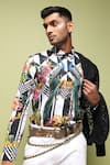 Buy_MR. Ajay Kumar_Multi Color Cotton Soul Signature Print Shirt _Online_at_Aza_Fashions