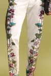 Shop MR. Ajay Kumar White Cotton Miguel Side Striper Print Trouser Online at Aza Fashions Shop_MR. Ajay Kumar_White Cotton Miguel Side Striper Print Trouser _Online_at_Aza_Fashions