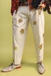 Buy MR. Ajay Kumar Ivory Polyester Applique, Embroidery Mist Phoenix Seersucker Pant Online at Aza Fashions Buy_MR. Ajay Kumar_Ivory Polyester Applique, Embroidery Mist Phoenix Seersucker Pant _Online_at_Aza_Fashions