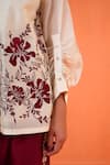 Origani Ivory Chanderi Silk Embroidery Collared Resham Shirt Online at Aza Fashions Origani_Ivory Chanderi Silk Embroidery Collared Resham Shirt _Online_at_Aza_Fashions