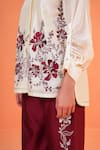 Buy Origani Ivory Chanderi Silk Embroidery Collared Resham Shirt Online at Aza Fashions Buy_Origani_Ivory Chanderi Silk Embroidery Collared Resham Shirt _Online_at_Aza_Fashions