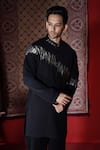 AUGUST by Swati Akash Jhunjhunwala_Black Sequins Work Kurta Set _Online_at_Aza_Fashions