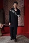 Buy_AUGUST by Swati Akash Jhunjhunwala_Black Sequins Work Kurta Set _at_Aza_Fashions