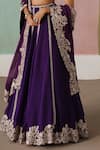 Buy_Mishru_Purple Tulle, Organza Embroidery, Sequins, Zari Ruhani Lehenga Blouse Set _Online_at_Aza_Fashions