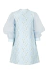 Buy_STELLA ROSSA BY LES PETITS_Blue Polyester Pearls, Sequins Stella Rose Puff Sleeve Dress _at_Aza_Fashions
