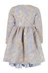 Shop_STELLA ROSSA BY LES PETITS_Blue Polyester Bows Stella Rose Gondenia Dress _at_Aza_Fashions