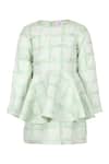 Buy_STELLA ROSSA BY LES PETITS_Green Polyester Bows, Pearls Stella Rose Plaid Dress _at_Aza_Fashions