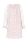 Buy_STELLA ROSSA BY LES PETITS_Pink Polyester Stella Rose Baby Tweed Dress _at_Aza_Fashions