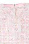 STELLA ROSSA BY LES PETITS_Pink Polyester Stella Rose Baby Tweed Dress _Online_at_Aza_Fashions