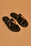 Buy_Dmodot_Black Pelle Nera Slippers _at_Aza_Fashions