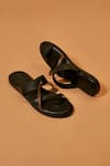 Shop_Dmodot_Black Pelle Nera Slippers _at_Aza_Fashions