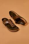 Shop_Dmodot_Brown Pelle Corko Bruno Slippers _at_Aza_Fashions