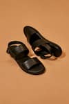 Shop_Dmodot_Black Pelle Notte Sandals _at_Aza_Fashions