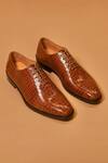 Buy Dmodot Brown Caro Croco Umber Oxford Shoes at Aza Fashions Buy_Dmodot_Brown Caro Croco Umber Oxford Shoes _at_Aza_Fashions