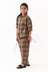 Three_Brown Checkered Pattern Shirt _Online_at_Aza_Fashions