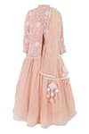 Buy_Rang By Les Petits_Peach Polyester Sequins, Tassels, Embroidery, Beads Floral Lehenga Set _at_Aza_Fashions