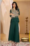 Buy_Rimple Agrawal_Green Georgette Chains, Sequins, Beads Alakananda Embellished Tunic With Pant _at_Aza_Fashions