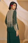 Shop_Rimple Agrawal_Green Georgette Chains, Sequins, Beads Alakananda Embellished Tunic With Pant _at_Aza_Fashions