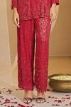 Buy_Rimple Agrawal_Red Georgette Sequins, Beads, Embroidery Round Pavitra Work Tunic With Pant _Online_at_Aza_Fashions