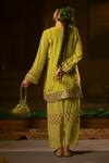 Shop_Prahnaaya_Green Applique, Pearls, Embroidery Veere Chamak Potli _at_Aza_Fashions