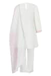 Shop_Rang By Les Petits_White Silk Embroidery, Sequins, Zari Kurta Pant Set _at_Aza_Fashions