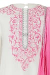 Rang By Les Petits_White Silk Embroidery, Sequins, Zari Kurta Pant Set _Online_at_Aza_Fashions