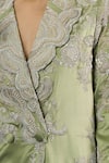 Anamika Khanna_Green Embroidery, Sequins, Stones, Metallic Thread Blazer And Pant Set _Online_at_Aza_Fashions
