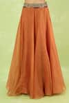 Buy Prisho Orange Organza Embroidery, Sequins, Stones, Beads Round Neck Blouse Lehenga Set Online at Aza Fashions Buy_Prisho_Orange Organza Embroidery, Sequins, Stones, Beads Round Neck Blouse Lehenga Set _Online_at_Aza_Fashions