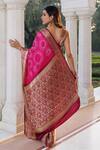 Shop Geroo Jaipur Pink Silk Zari Woven Saree With Unstitched Blouse Piece at Aza Fashions Shop_Geroo Jaipur_Pink Silk Zari Woven Saree With Unstitched Blouse Piece _at_Aza_Fashions