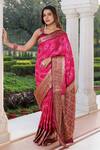 Buy Geroo Jaipur Pink Silk Zari Woven Saree With Unstitched Blouse Piece at Aza Fashions Buy_Geroo Jaipur_Pink Silk Zari Woven Saree With Unstitched Blouse Piece _at_Aza_Fashions