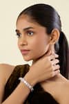 Buy_Isharya_Silver Plated Crystals, Stones Zola Imitation Diamante Bracelet _at_Aza_Fashions