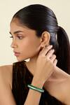 Buy_Isharya_Green Gemstones, Crystals Daphne Emerald Cuff Bracelet _at_Aza_Fashions