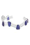 Isharya_Blue Stones, Crystals Harlow Sapphire Cuff Bracelet _Online_at_Aza_Fashions
