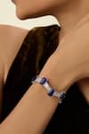 Shop_Isharya_Blue Stones, Crystals Harlow Sapphire Cuff Bracelet _Online_at_Aza_Fashions