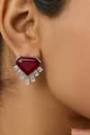 Shop Isharya Red Crystals, Stones Empire Ruby Studs Online at Aza Fashions Shop_Isharya_Red Crystals, Stones Empire Ruby Studs _Online_at_Aza_Fashions