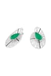 Isharya Green Crystals, Gemstones Triad Statement Studs Online at Aza Fashions Isharya_Green Crystals, Gemstones Triad Statement Studs _Online_at_Aza_Fashions