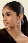 Buy Isharya Silver Plated Crystals, Stones Opaline Embellished Hoops at Aza Fashions Buy_Isharya_Silver Plated Crystals, Stones Opaline Embellished Hoops _at_Aza_Fashions