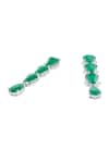 Isharya_Green Gemstones, Crystals Metropole Emerald Danglers _Online_at_Aza_Fashions