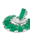 Buy_Isharya_Green Crystals, Gemstones Studio Emerald Danglers _Online_at_Aza_Fashions