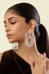 Buy_Isharya_Silver Plated Crystals, Stones Bau Laume Statement Danglers _at_Aza_Fashions