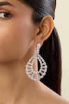 Shop_Isharya_Silver Plated Crystals, Stones Bau Laume Statement Danglers _Online_at_Aza_Fashions