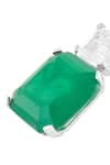 Buy_Isharya_Green Crystals, Stones Manhattan Emerald Studs _Online_at_Aza_Fashions