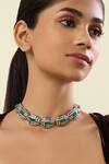 Buy_Isharya_Silver Plated Odette Embellished Choker _at_Aza_Fashions