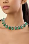 Shop_Isharya_Green Clara Collar Embellished Choker _Online_at_Aza_Fashions